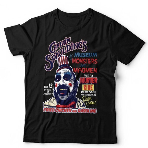 Tops - Captain Spaulding T-shirt Unisex Shirt, Rob Zombie Halloween Tee